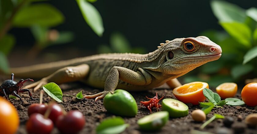 Que mange un lézard pendant sa croissance : conseils pour une alimentation équilibrée