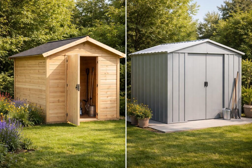 découvrez notre comparatif complet entre les abris de jardin démontables en bois et en métal pour faire le meilleur choix selon vos besoins et votre budget.