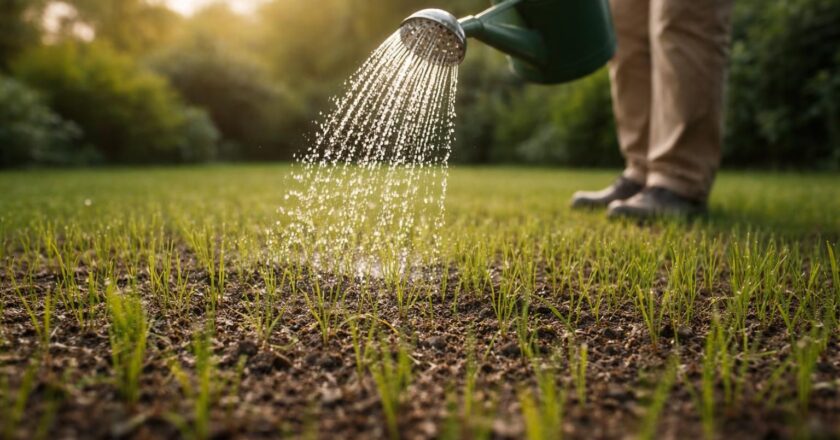 Graine de gazon : arrosage et entretien les premières semaines