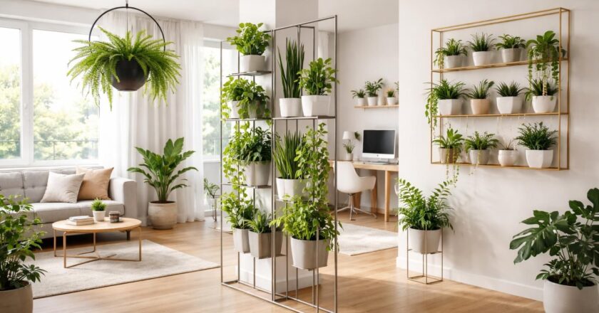 Idées créatives pour intégrer des porte plante métallique dans votre espace