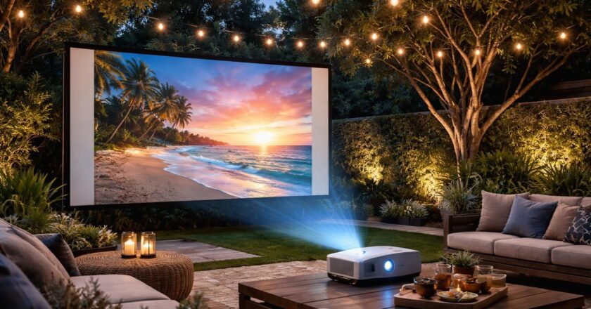 Projection extérieure : choisir une toile pour image plus lumineuse