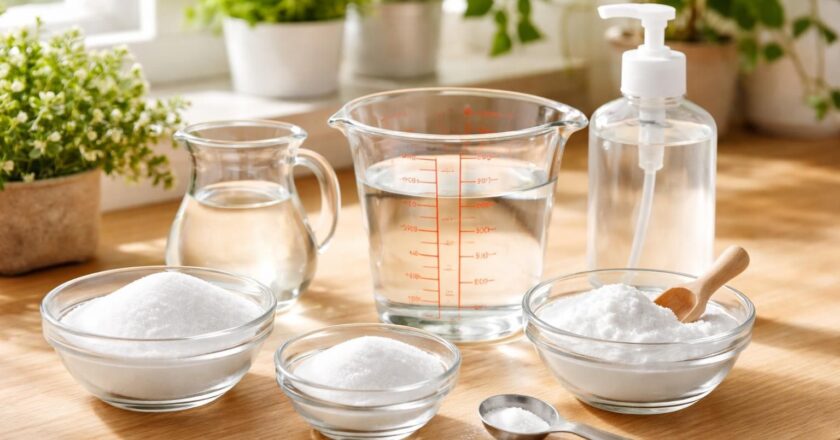 Astuces et conseils pour le dosage d’un désherbant naturel avec vinaigre, sel, produit vaisselle et bicarbonate