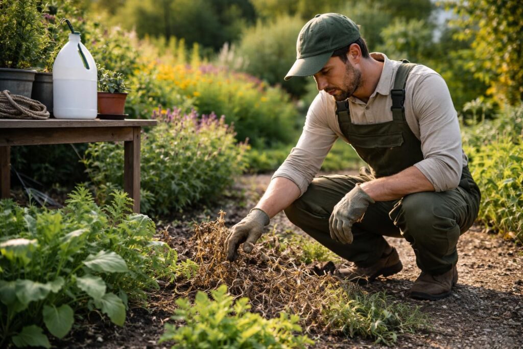 découvrez si l'eau de javel est un désherbant efficace et sûr pour les jardiniers écologiques, en démêlant mythe et réalité dans votre jardin.
