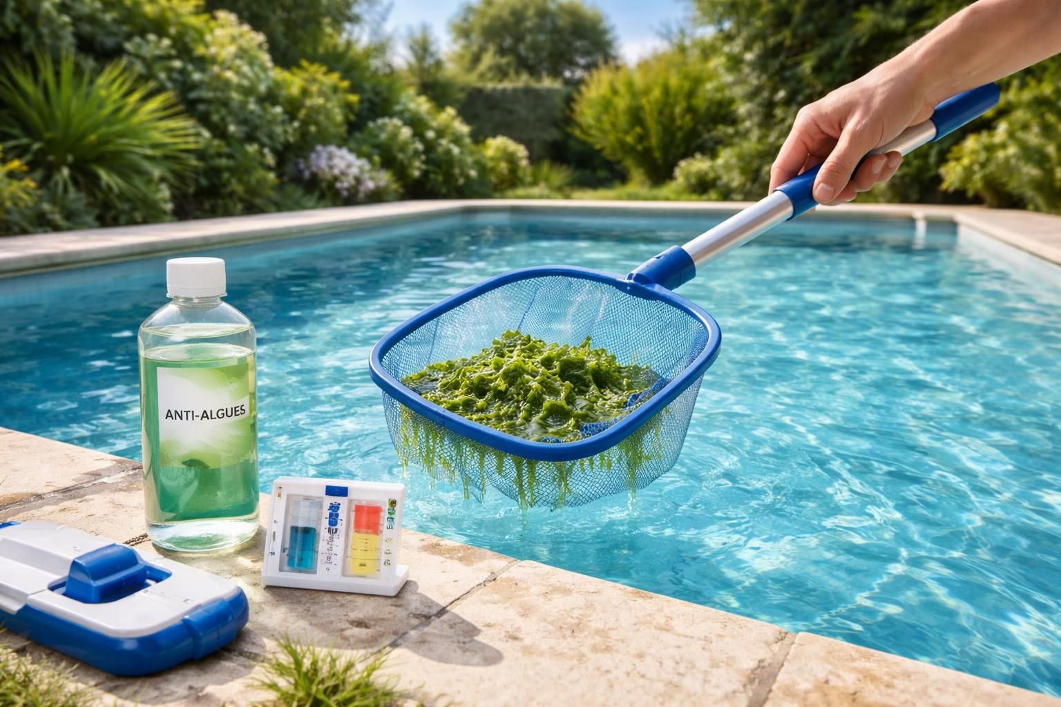 découvrez nos solutions efficaces pour éviter les algues et garder une eau de piscine claire et saine, même en cas d'eau saturée.