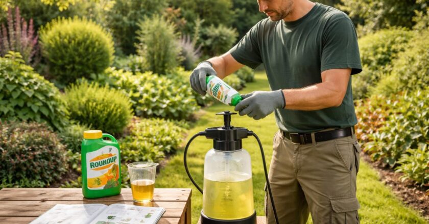 Guide sur le dosage du désherbant Roundup pour jardiniers