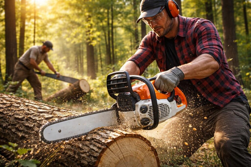 découvrez comment les avancées technologiques ont conduit à l'invention des tronçonneuses, conçues pour optimiser le temps et faciliter les travaux de coupe du bois.