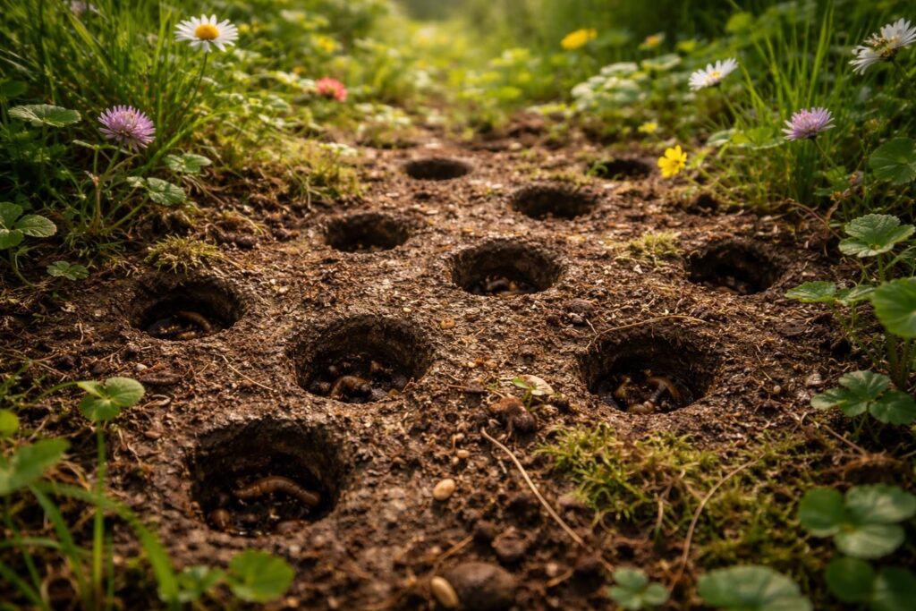 découvrez l'importance des petits trous ronds dans la terre et leur rôle essentiel dans le maintien de la biodiversité et de l'équilibre écologique.
