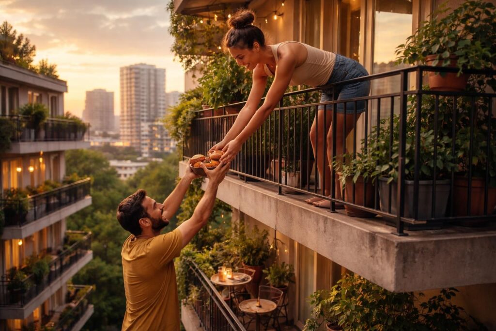 découvrez comment récupérer la vue depuis votre balcon en utilisant intelligemment l'espace du balcon du voisin du dessus.