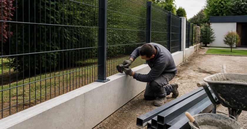 Économisez avec le bon tarif de la pose d’une clôture rigide avec soubassement béton