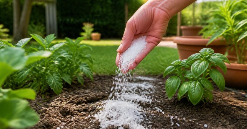 Gros sel pour désherber : une solution simple et économique