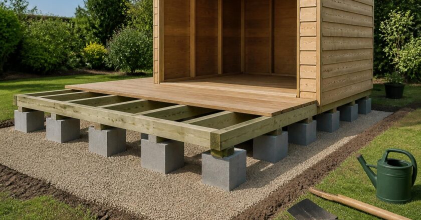 Guide pour plancher un abri de jardin sur parpaing durable