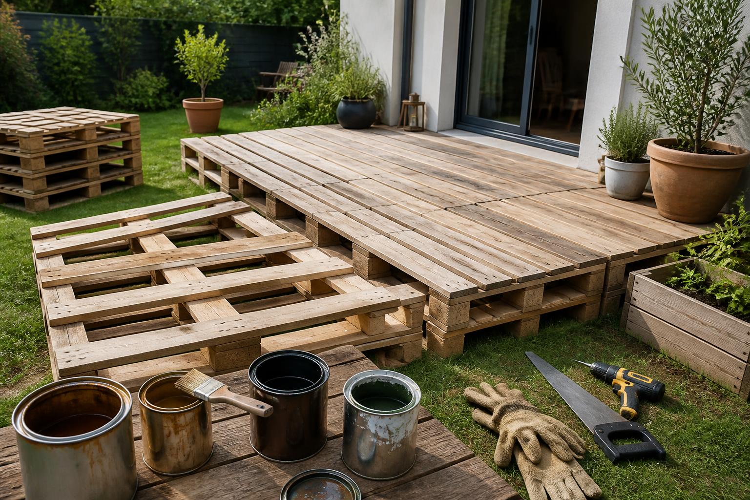 découvrez comment créer une terrasse en palette en maîtrisant votre budget, les étapes de préparation et les finitions pour un résultat esthétique et durable.
