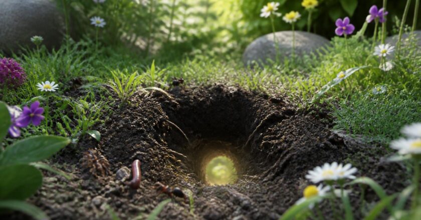 Un trou de 5 cm dans mon jardin : signe d’une vie sous-terraine à explorer