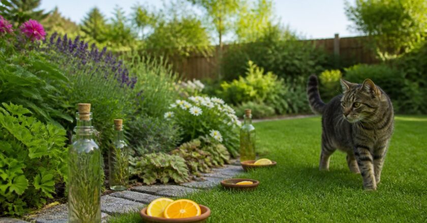 Comment faire fuir les chats de mon jardin en utilisant des répulsifs maison