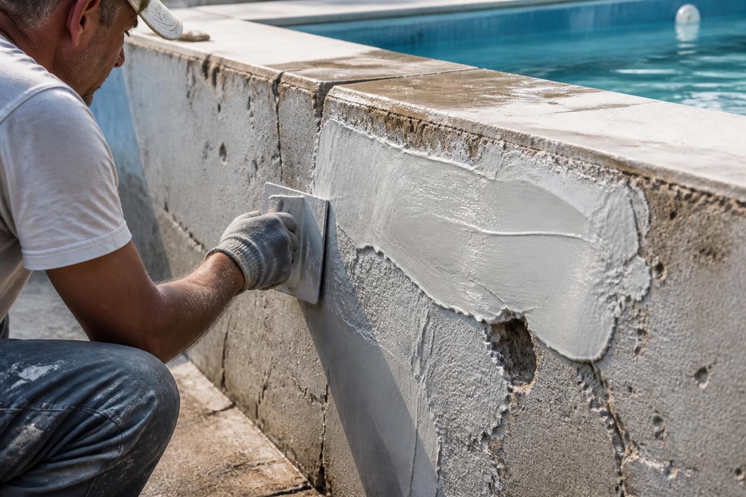 enduit spécial piscine conçu pour réparer efficacement les trous et assurer une parfaite étanchéité de votre bassin.