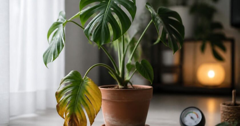 La feuille tombante de la monstera : un indicateur de stress environnemental ?