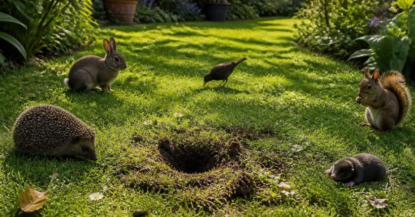 Trou dans la pelouse : identifier l’animal coupable