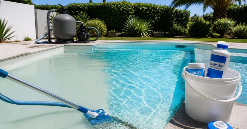 Éclaircir une eau trouble blanche de piscine : solutions pratiques