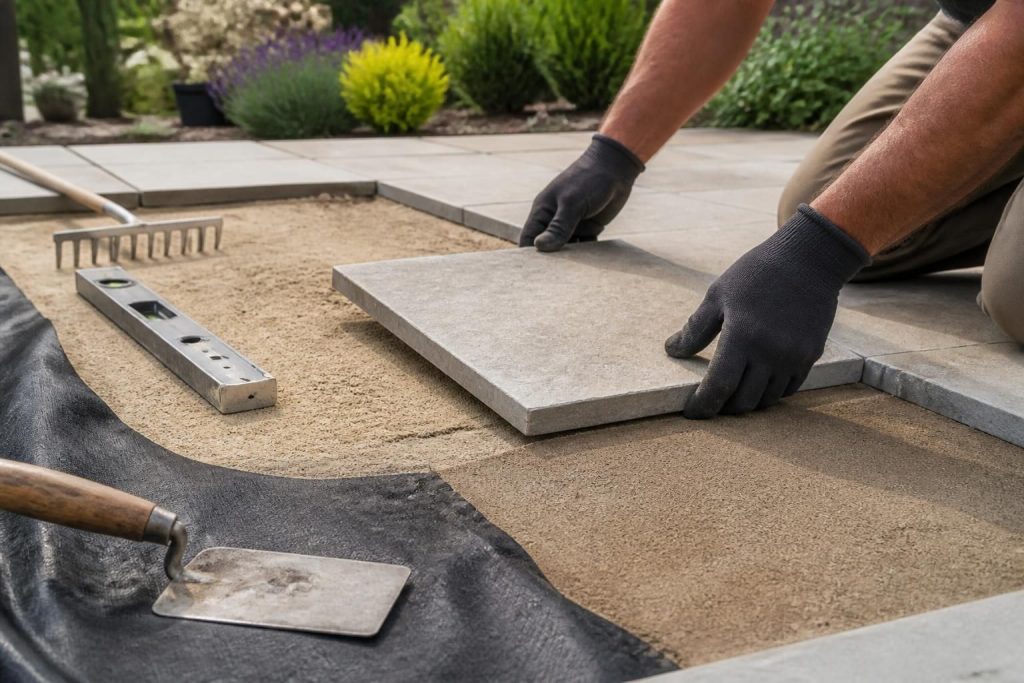 découvrez notre guide pratique pour poser des dalles sur un lit de sable avec géotextile, afin d'assurer une installation stable, durable et facile à réaliser.